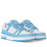 white blue sneakers