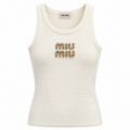MIUE GOLDEN LETTERS TANK TOP