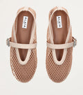 ALAÏ NUDE FISHNET BALLET FLATS