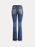 Embroidered Flare Jeans
