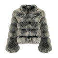 BUBBLE COLAR COAT SMOKE