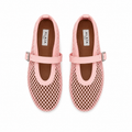 ALAÏ PINK FISHNET BALLET FLATS