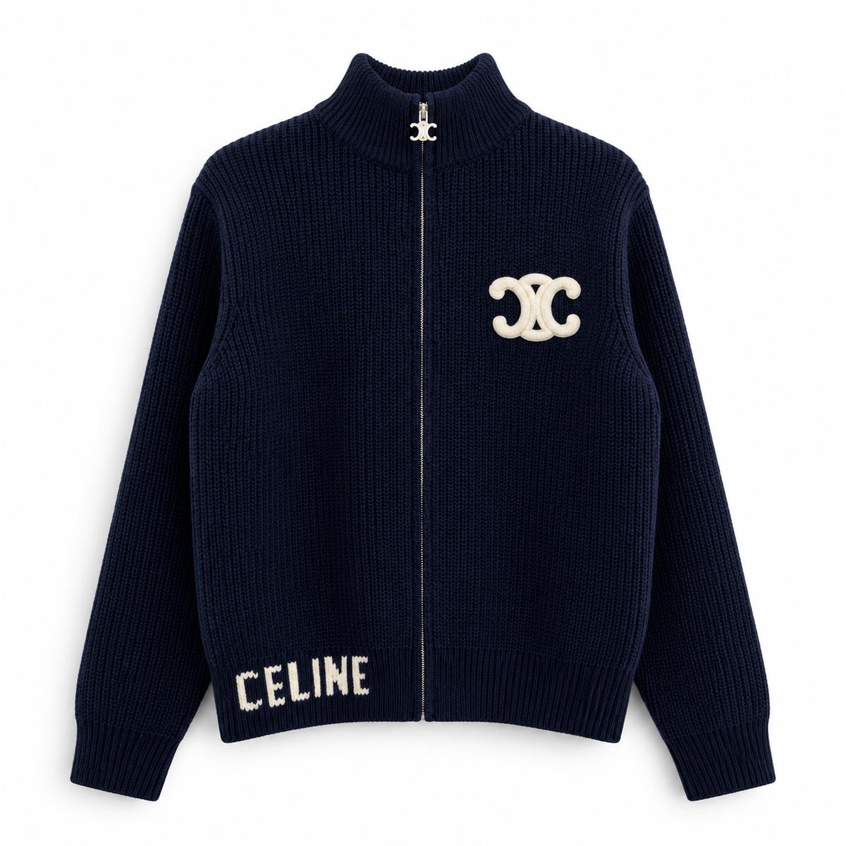 CELI ZIP SWEATER NAVY