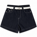 dark denim shorts