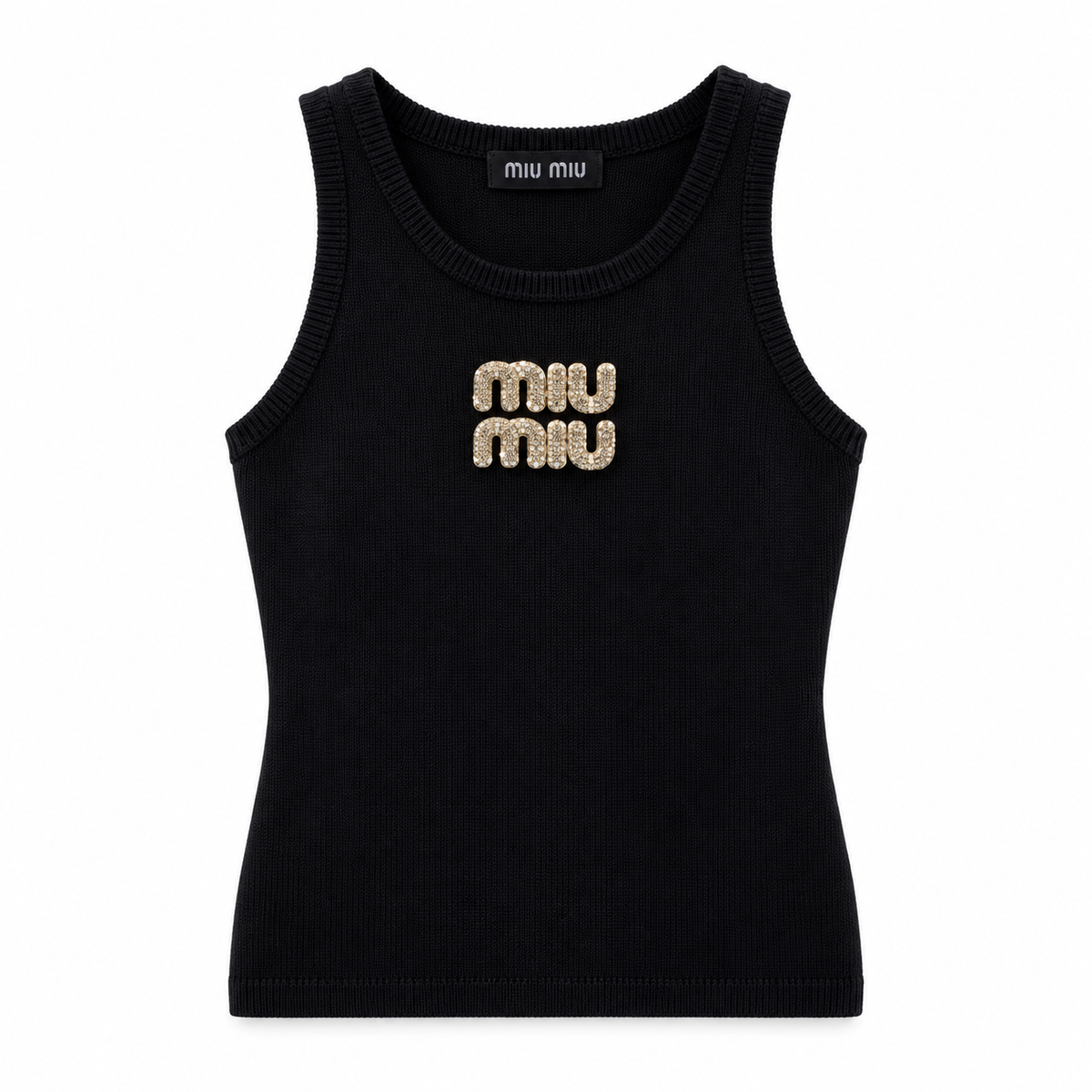 MIUE GOLDEN LETTERS TANK TOP