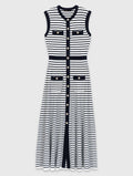 MAJE NAVY STRIPE DRESS