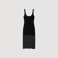 SANDRA LONG KNITTED DRESS WITH FRINGES