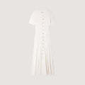 SANDRA LONG KNITTED WHITE DRESS