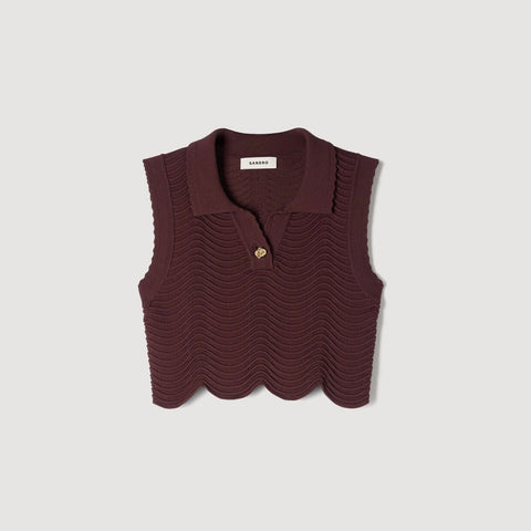 SANDRA KNIT TOP BROWN