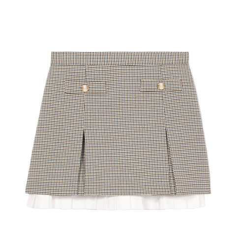 MAJE CHECKERED SKIRT