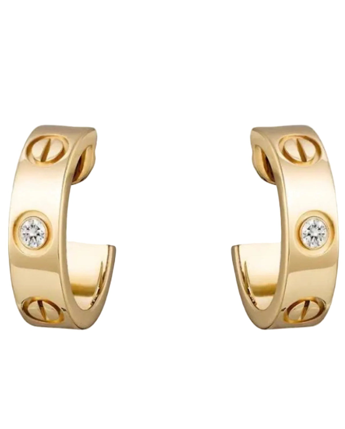 small earrings gold diamonds