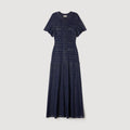 SANDRA JERSEY LONG DRESS NAVY