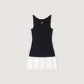 SANDRA TWO TONE DRESS BLACK