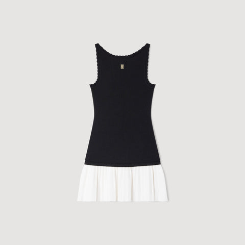 SANDRA TWO TONE DRESS BLACK