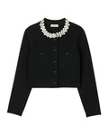 SANDRA BEADED COLLAR CARDIGAN