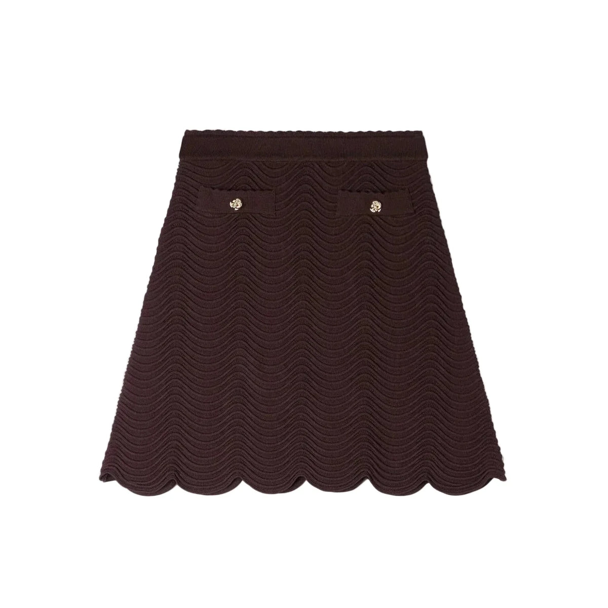 SANDRA KNIT SKIRT BROWN