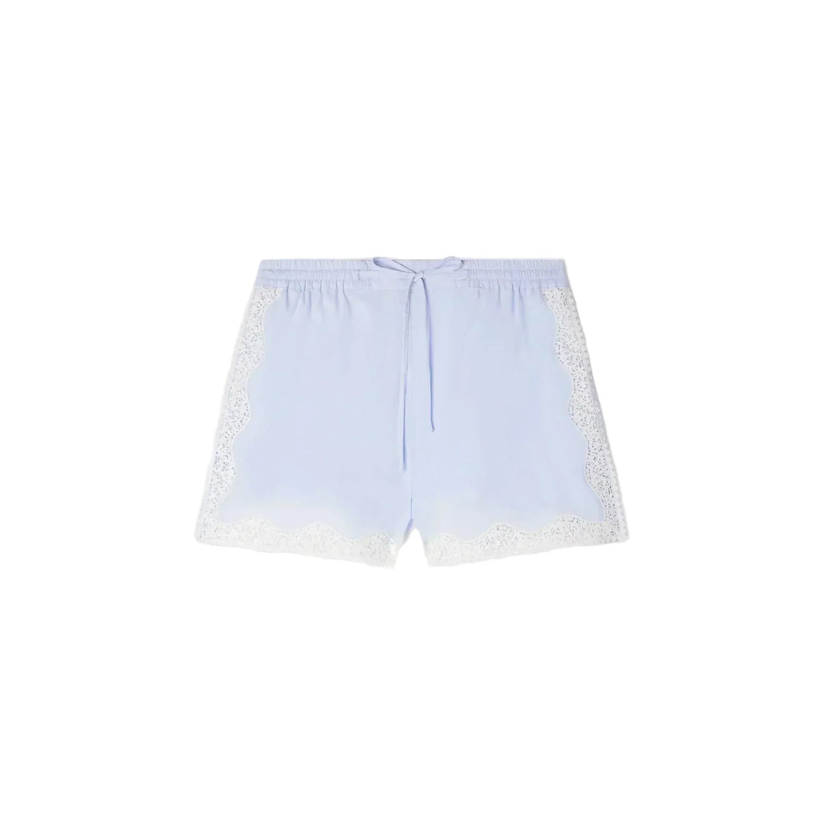 SANDRA LACE DETAIL SHORTS BLUE