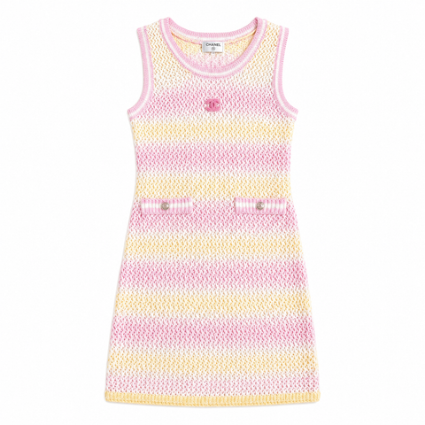 pink yellow dress