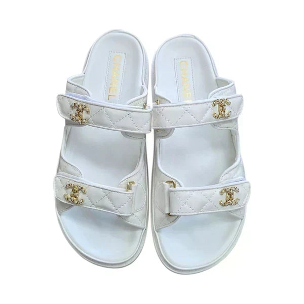 WHITE STRAP SANDALS