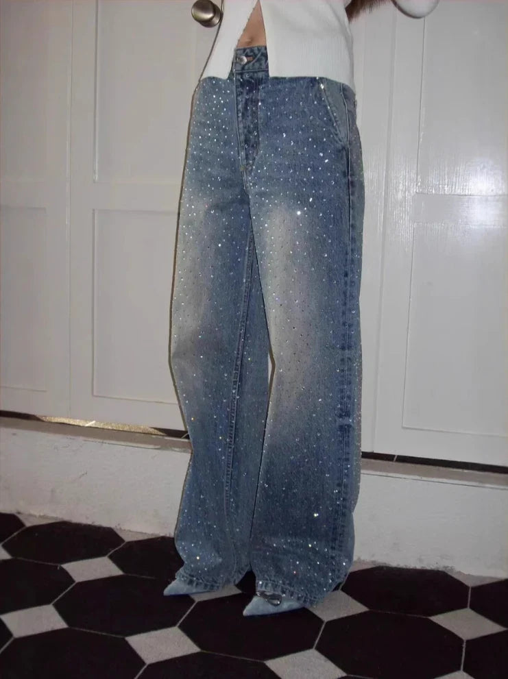 GLITZER DENIM JEANS
