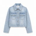 pattern denim jacket