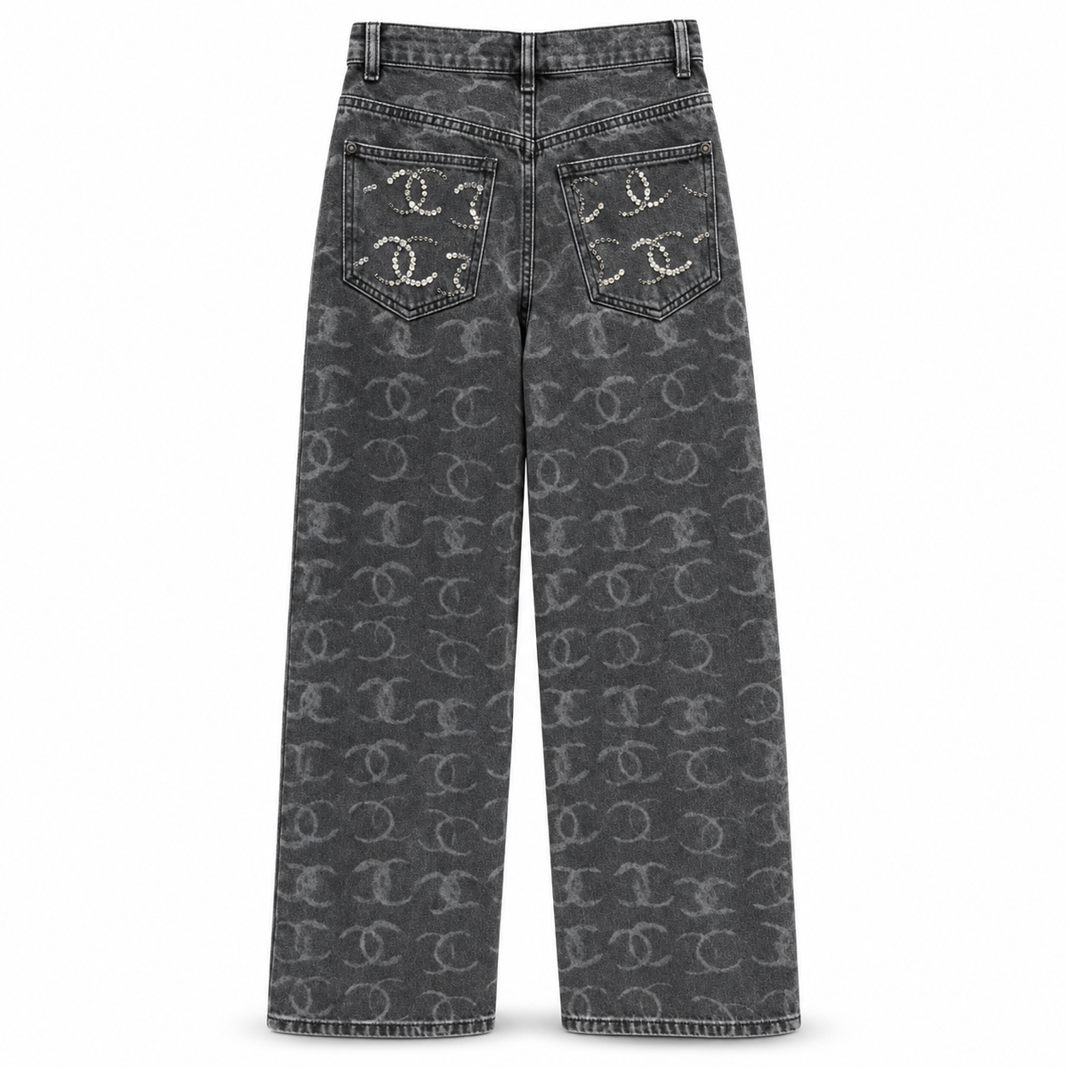 GREY SEQUIN JEANS