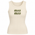 MIUE GREEN LETTERS TANK TOP