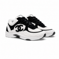 C WHITE & BLACK SNEAKERS