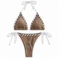 MIUE BROWN WHITE BIKINI