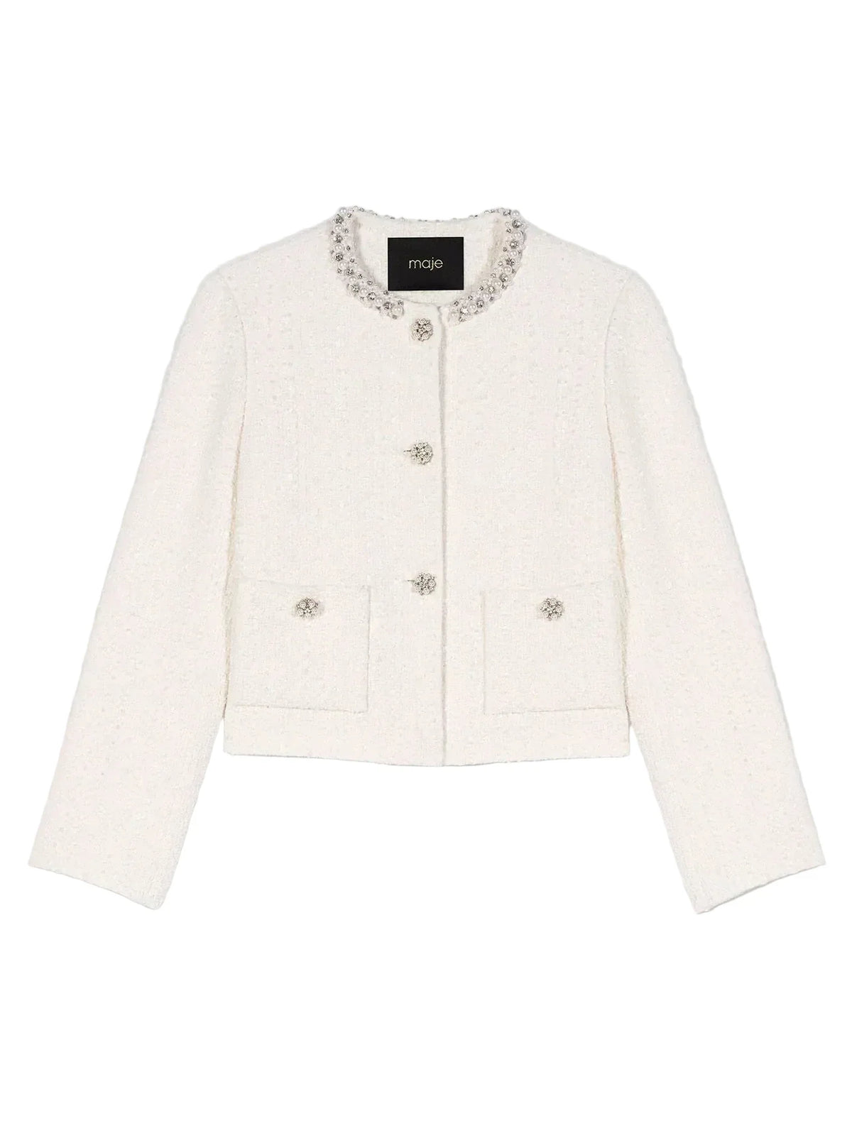 MAJE TWEED PEARL JACKET